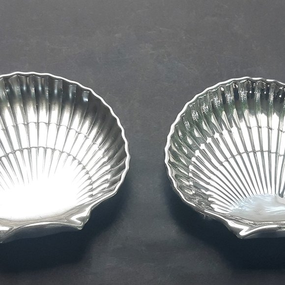 VTG BIRKS Silver PLATE SHELL SHAPED FOOTED CANDY DISH Vanity Tray 2 Available - Picture 6 of 12